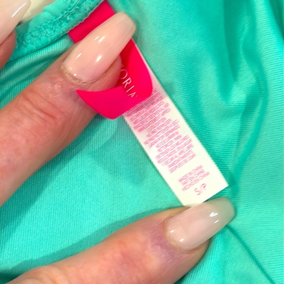 Victoria's Secret Teal Brazil Cheeky Bikini Bottom Ruched Back-S (Top Sold Sep) - Picture 6 of 10